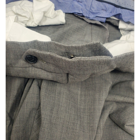 Ballin Men’s Flat Front Pants Super 120s Wool‎ Comfort EZE 40 Gray - Picture 5 of 14